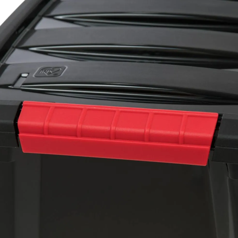 IRIS USA Plastic Storage Bins with Lids and Secure Latching Buckles