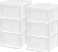 IRIS USA Plastic Storage Drawers Container Organizer for Clothes