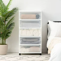 IRIS USA Plastic Storage Drawers Container Organizer for Clothes
