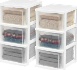 IRIS USA Plastic Storage Drawers Container Organizer for Clothes