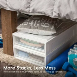 IRIS USA Plastic Under Bed Storage Containers