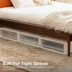 IRIS USA Plastic Under Bed Storage Containers