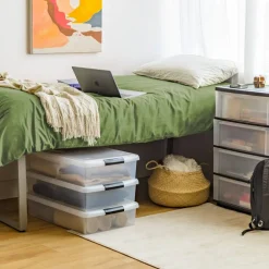 IRIS USA Plastic Under Bed Storage Containers