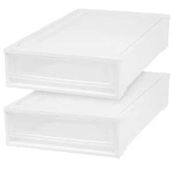IRIS USA Plastic Under Bed Storage Containers