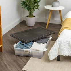 IRIS USA Plastic Under Bed Storage Containers