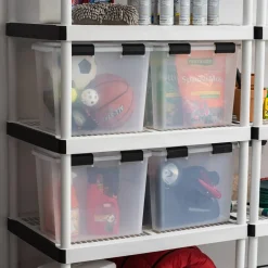 IRIS USA 6.5/19/36qt WEATHERPRO Airtight Plastic Storage Bins with Lids and Seal and Secure Latching Buckles