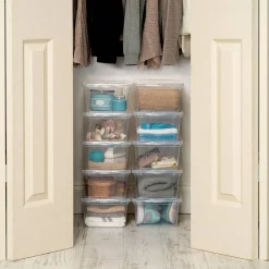 IRIS USA 6 Quart Clear Storage Box, Clear