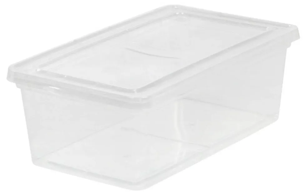 IRIS USA 6 Quart Clear Storage Box, Clear
