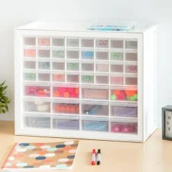 IRIS USA Stackable Storage Cabinet for Hardware Crafts, Small Parts Organizer Drawer, Compartment