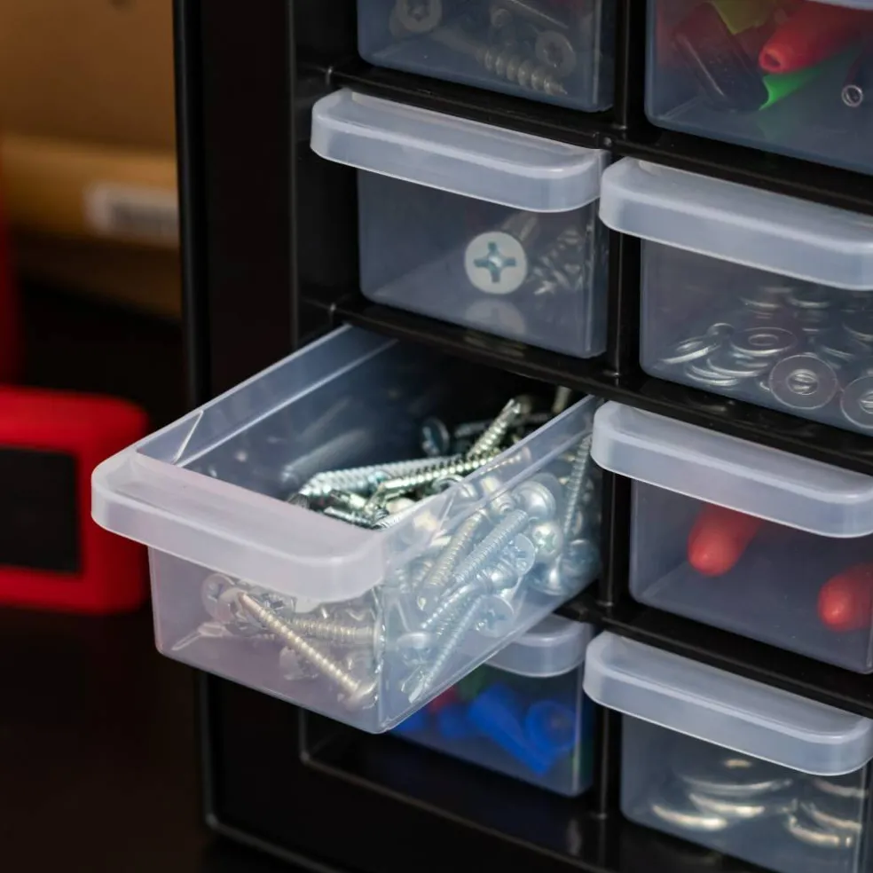 IRIS USA Stackable Storage Cabinet for Hardware Crafts, Small Parts Organizer Drawer, Compartment
