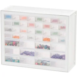 IRIS USA Stackable Storage Cabinet for Hardware Crafts, Small Parts Organizer Drawer, Compartment
