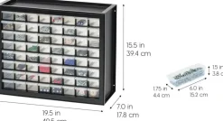 IRIS USA Stackable Storage Cabinet for Hardware Crafts, Small Parts Organizer Drawer, Compartment