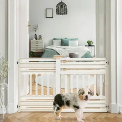 IRIS USA 24 to 39" Plastic Portable Expandable Pet Gate, Safety Gate