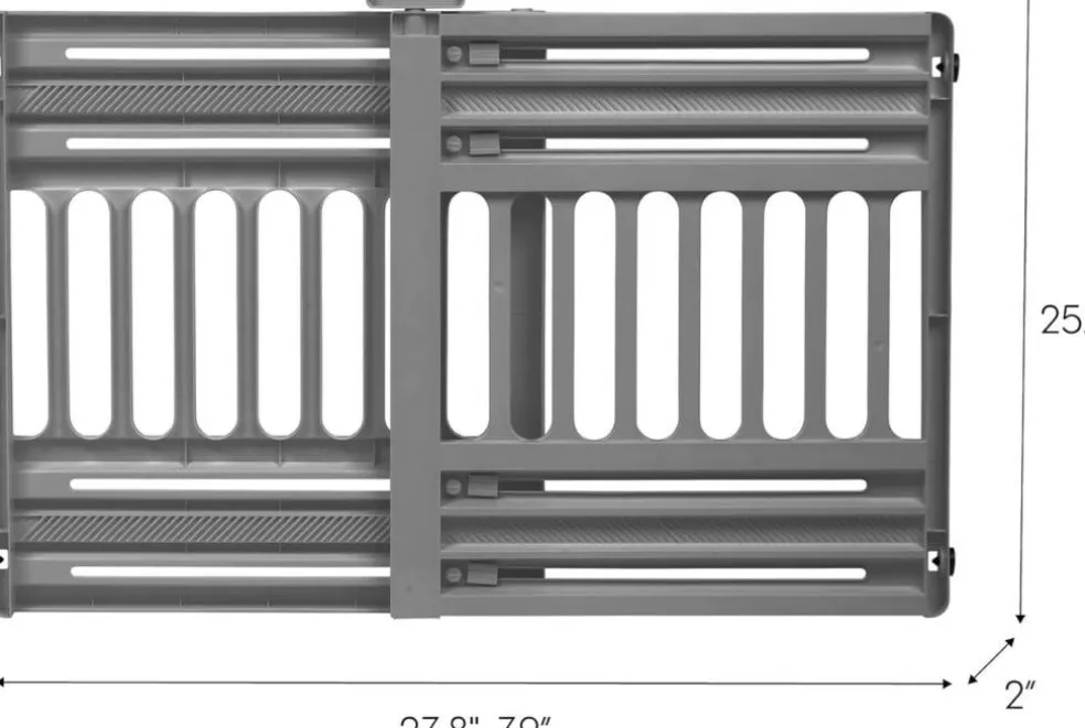 IRIS USA 24 to 39" Plastic Portable Expandable Pet Gate, Safety Gate