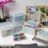 IRIS USA 5" x 7" Photo Storage and Embellishment Craft Keeper with 6 Cases, Clear