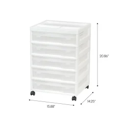 IRIS White 5-Case Scrapbook Cart