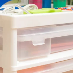 IRIS White 5-Case Scrapbook Cart