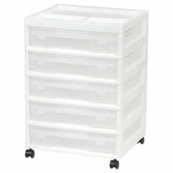IRIS White 5-Case Scrapbook Cart