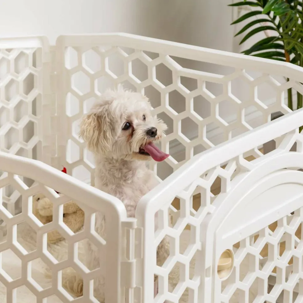 Iris® 4-White Panel Pet Playpen