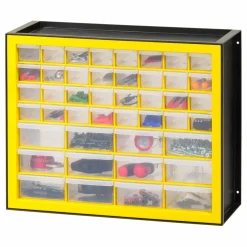 IRIS® Yellow & Black 44-Drawer Parts Cabinet