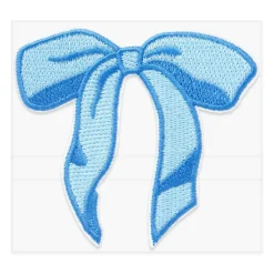 Iron-On & Adhesive Blue Bow Patch by Make Market®