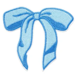 Iron-On & Adhesive Blue Bow Patch by Make Market®