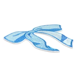 Iron-On & Adhesive Blue Bow Patch by Make Market®