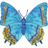 Iron-On Embroidered Sequin Butterfly Applique