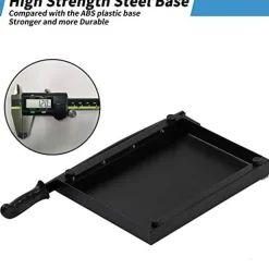 ISDIR Paper Cutter Guillotine, 12 Inch Paper Cutting Board, 12 Sheets Capacity, Heavy Duty Metal Base, Dual Paper Guide Bars, Professional Paper Cutter and Trimmer for Home, Office