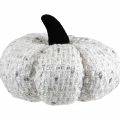 5" Ivory Knitted Fall Harvest Tabletop Pumpkin