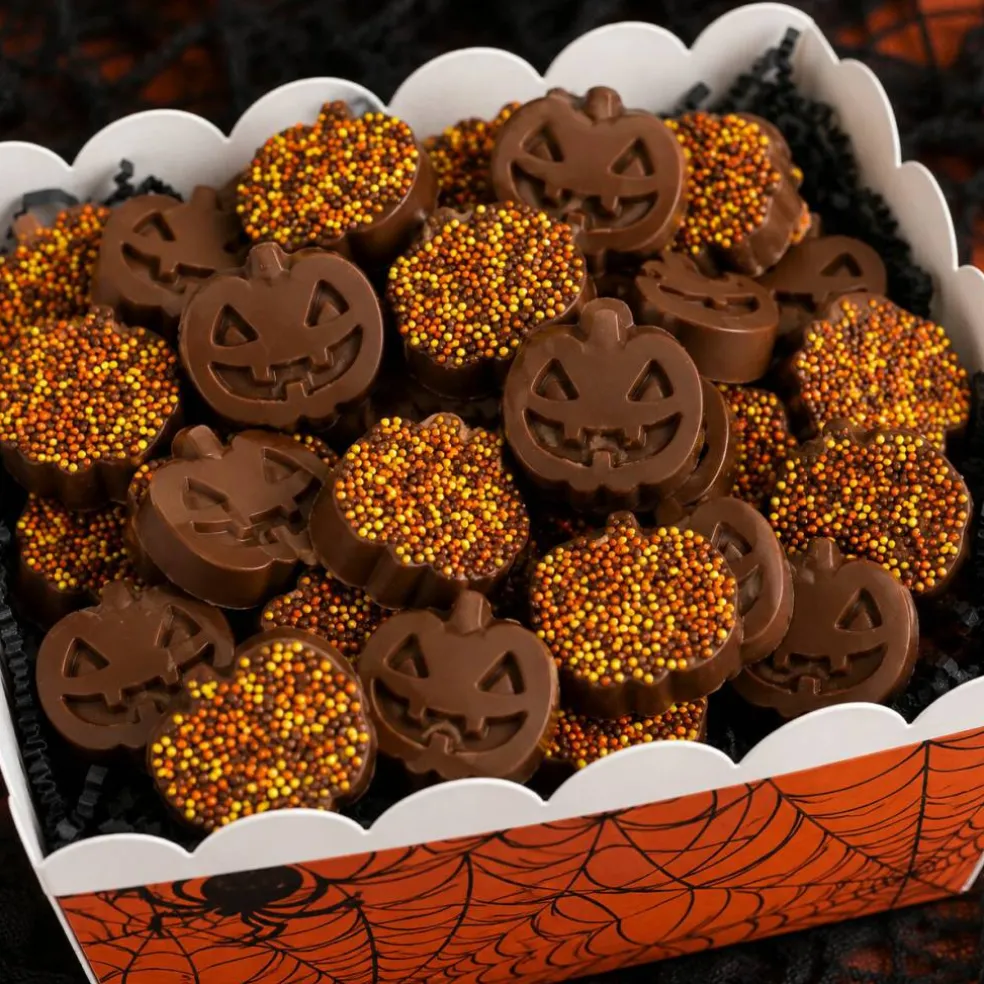 Jack-O-Lantern Chocolate Mold – Pumpkin Silicone Candy Mold 15 Cavity