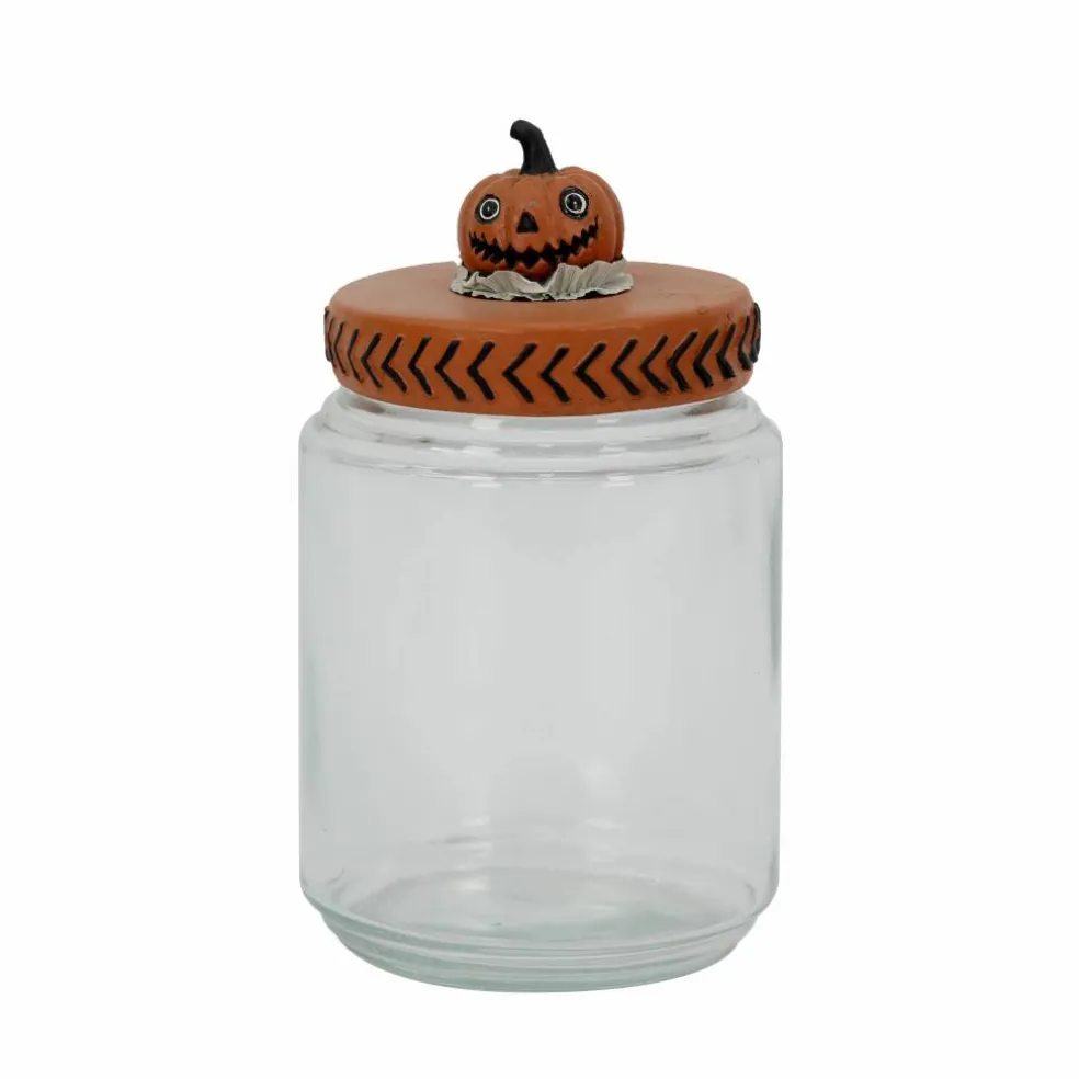 7" Jack-o'-Lantern Decorative Glass Jar by Ashland®