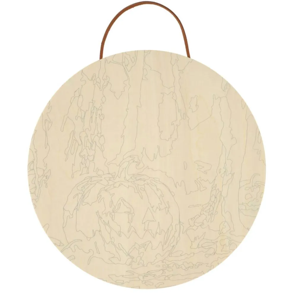8" Jack-o'-Lantern Paint-by-Number Plywood Surface Kit by Artist's Loft®