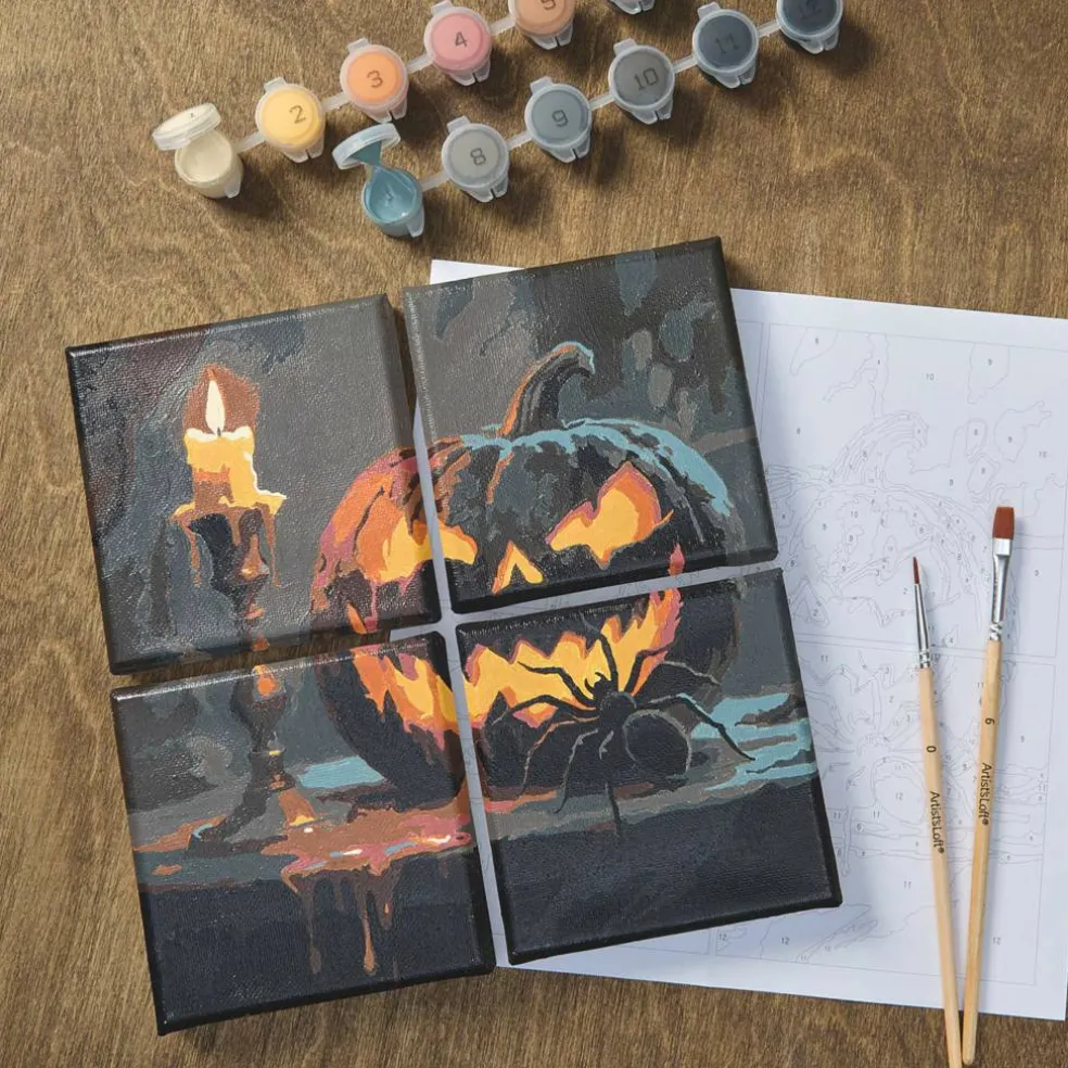 Jack-o'-Lantern Paint-by-Number Gallery Mini Kit by Artist's Loft®