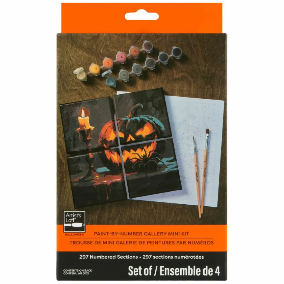 Jack-o'-Lantern Paint-by-Number Gallery Mini Kit by Artist's Loft®