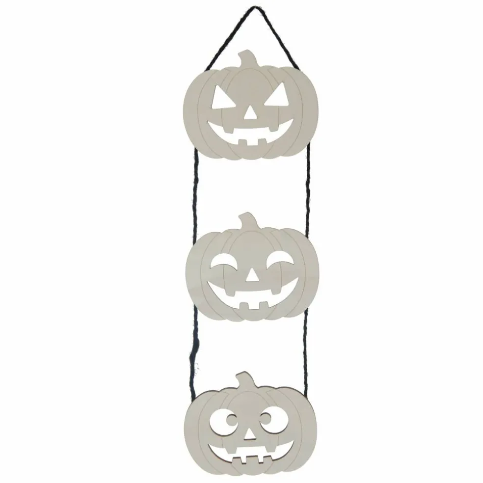 16.25" Jack-o'-Lanterns DIY Linear Wood Plaque by Make Market®