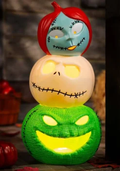 Jack, Sally and Oogie Boogie Light Up Pumpkin Decoration