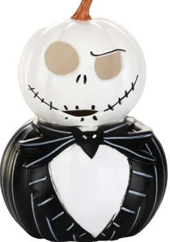 8.25" Jack Skeleton Light Up Pumpkin Decoration