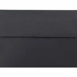 JAM Paper A6 Black Linen Gold Foil Lined Invitation Envelopes