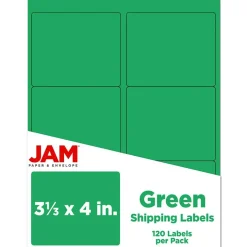 JAM Paper Adhesive Shipping Labels, 3.33