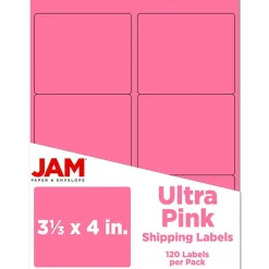 JAM Paper Adhesive Shipping Labels, 3.33