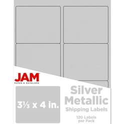 JAM Paper Adhesive Shipping Labels, 3.33