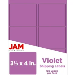 JAM Paper Adhesive Shipping Labels, 3.33