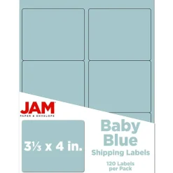 JAM Paper Adhesive Shipping Labels, 3.33