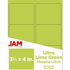 JAM Paper Adhesive Shipping Labels, 3.33