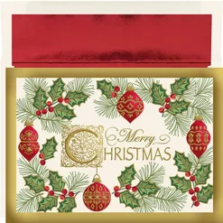 JAM Paper Antique Christmas Card Set