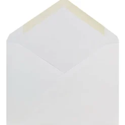 JAM Paper A6 White Invitation Envelopes with V-Flap, 100ct.