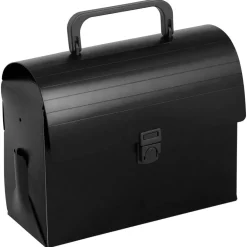 JAM Paper Black 6" x 9" Plastic Art Case Lunchbox