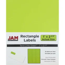 JAM Paper Circular Seal & Rectangular Mailing Address Label Combo Set