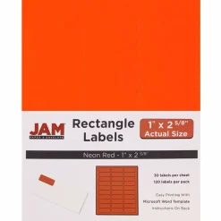 JAM Paper Circular Seal & Rectangular Mailing Address Label Combo Set